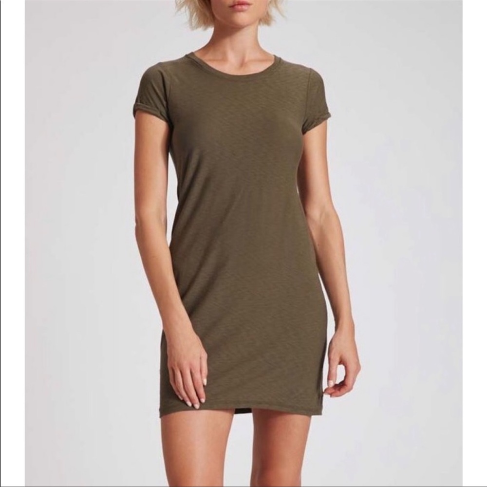 Nation LTD Olive Green T-Shirt Dress